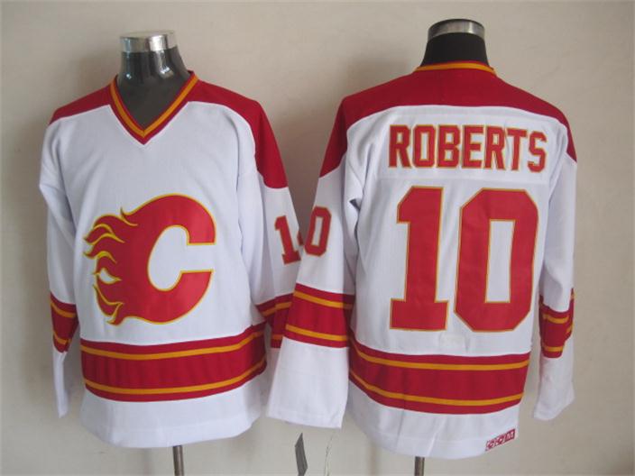 NHL Calgary Flames #10 Roberts White Jersey