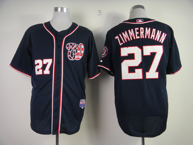 MLB Washington Nationals #27 Zimmermann Blue Jersey