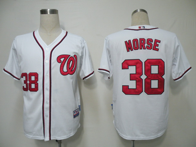 MLB Washington Nationals #38 Morse White Jersey