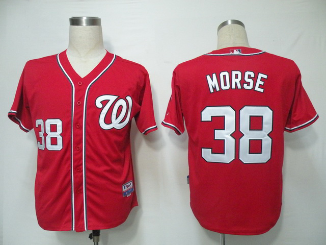 MLB Washington Nationals #38 Morse Red Jersey