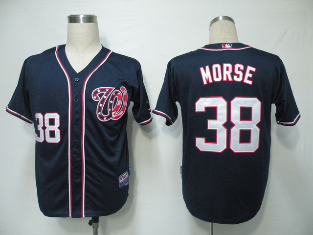 MLB Washington Nationals #38 Morse Blue Jersey