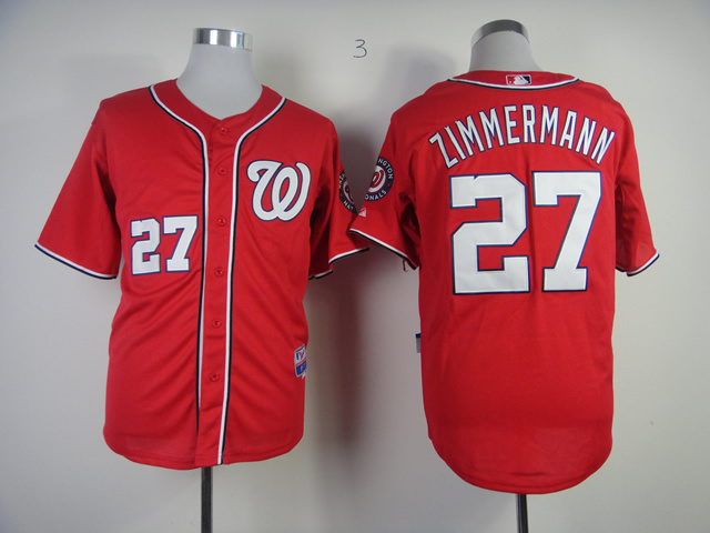 MLB Washington Nationals #27 Zimmermann Red Jersey