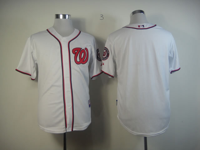 MLB Washington Nationals Blank White Jersey