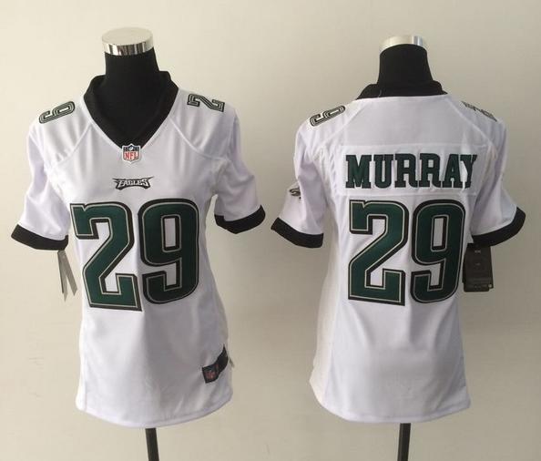 Nike Philadelphia Eagles #29 Murray White Women Jerseys