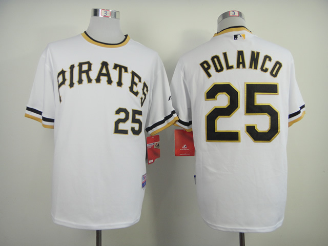 MLB Pittsburgh Pirates #25 Polanco White Jersey