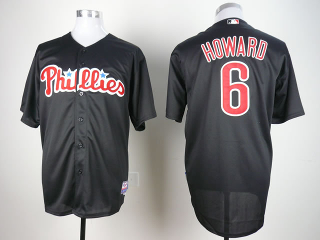 MLB Philadephia Phillis #6 Howard Black Jersey