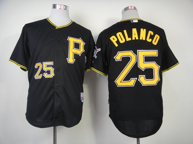 MLB Pittsburgh Pirates #25 Polanco Black Jersey
