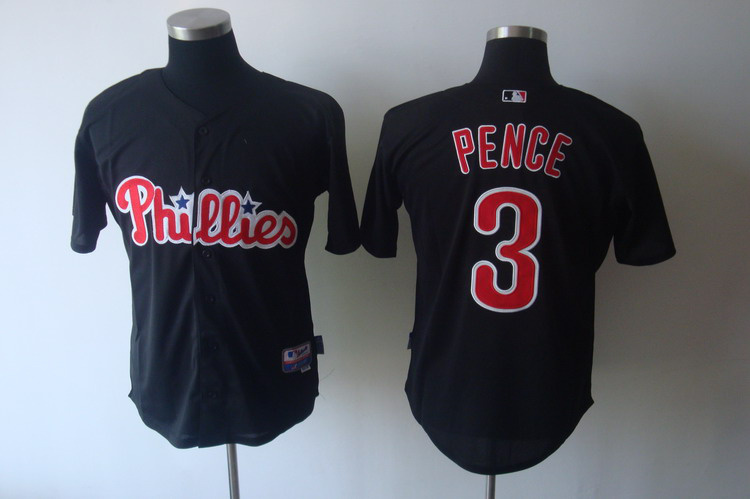 MLB Philadephia Phillis #3 Pence Black Jersey