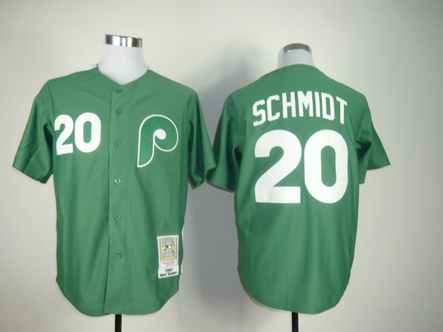 MLB Philadephia Phillis #20 Schmidt Green Jersey