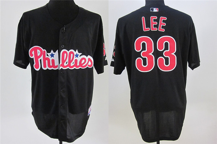 MLB Philadephia Phillis #33 Lee Black Jersey