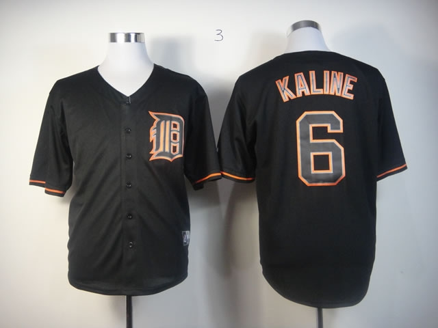 MLB Detroit Tigers #6 Kaline Black Jersey