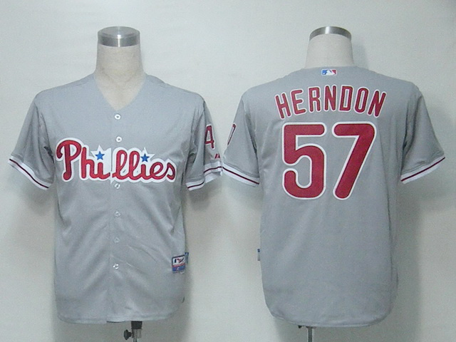 MLB Philadephia Phillis #57 Herndon Grey Jersey