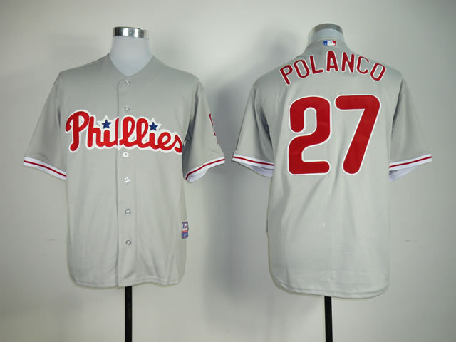 MLB Philadephia Phillis #27 Polanco Grey Jersey