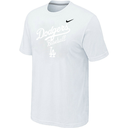 Nike MLB Los Angeles Dodgers 2014 Home Practice T-Shirt - White 