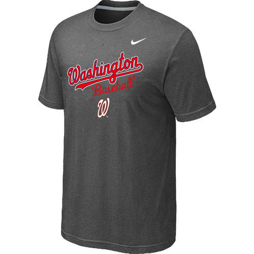 Nike MLB Washington Nationals 2014 Home Practice T-Shirt - Dark Grey 