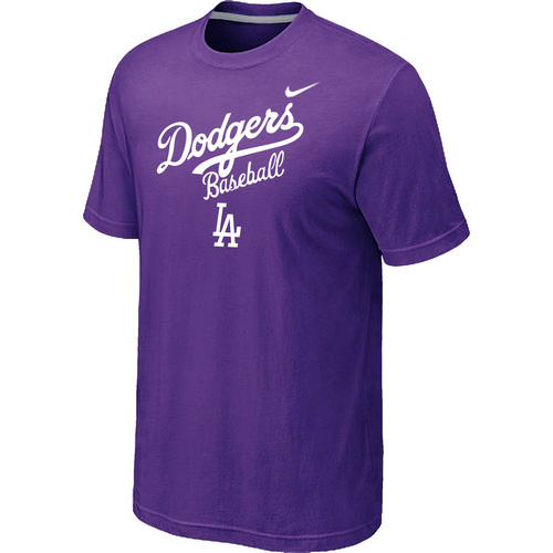 Nike MLB Los Angeles Dodgers 2014 Home Practice T-Shirt - Purple 