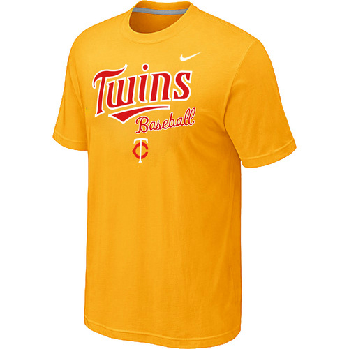 Nike MLB Minnesota Twins 2014 Home Practice T-Shirt - Yellow 