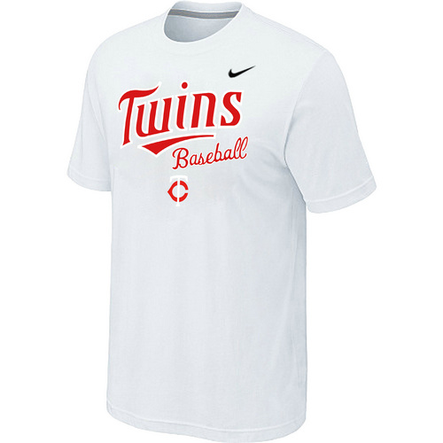 Nike MLB Minnesota Twins 2014 Home Practice T-Shirt - White 