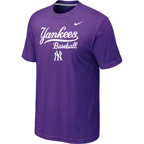 Nike MLB New York Yankees 2014 Home Practice T-Shirt - Purple 