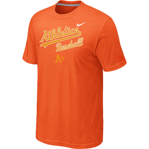 Nike MLB Oakland Athletics 2014 Home Practice T-Shirt - Orange 