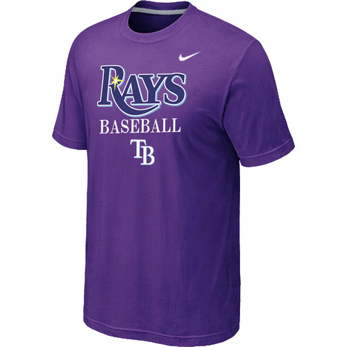 Nike MLB Tampa Bay Rays 2014 Home Practice T-Shirt - Purple 