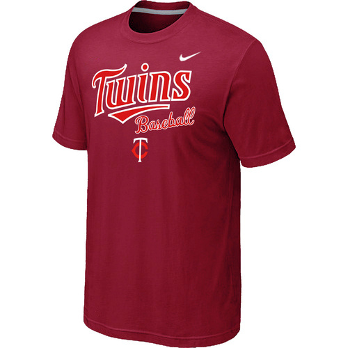 Nike MLB Minnesota Twins 2014 Home Practice T-Shirt - Red 