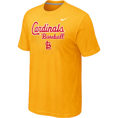 Nike MLB St.Louis Cardinals 2014 Home Practice T-Shirt - Yellow 