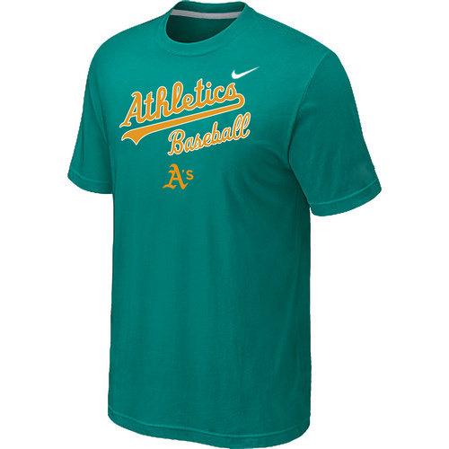 Nike MLB Oakland Athletics 2014 Home Practice T-Shirt - Green 