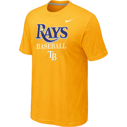 Nike MLB Tampa Bay Rays 2014 Home Practice T-Shirt - Yellow 