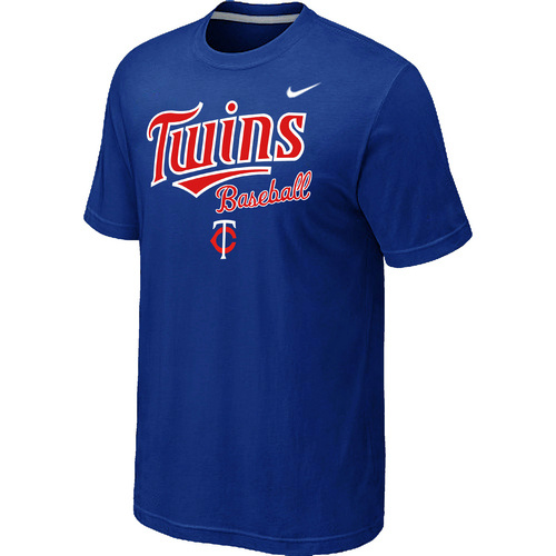 Nike MLB Minnesota Twins 2014 Home Practice T-Shirt - Blue 