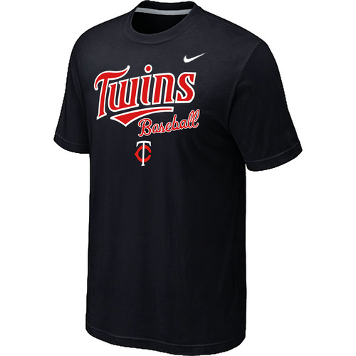 Nike MLB Minnesota Twins 2014 Home Practice T-Shirt - Black 