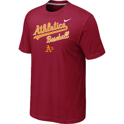 Nike MLB Oakland Athletics 2014 Home Practice T-Shirt - Red 
