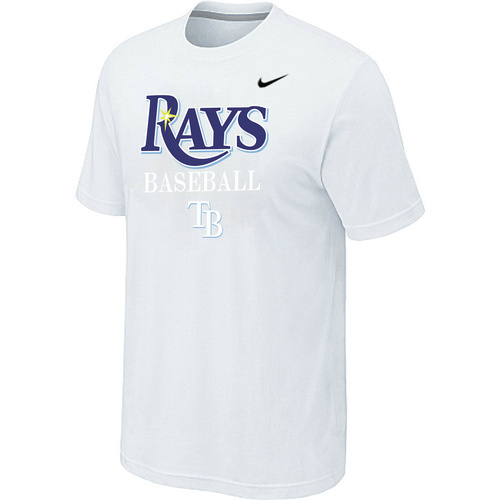 Nike MLB Tampa Bay Rays 2014 Home Practice T-Shirt - White 