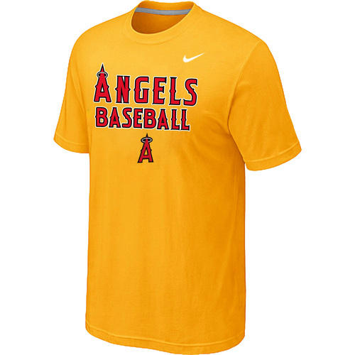 Nike MLB Los Angeles Angels 2014 Home Practice T-Shirt - Yellow 