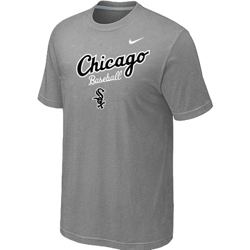 Nike MLB Chicago White Sox 2014 Home Practice T-Shirt - Light Grey 