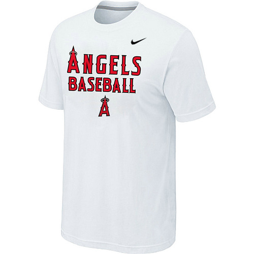Nike MLB Los Angeles Angels 2014 Home Practice T-Shirt - White 