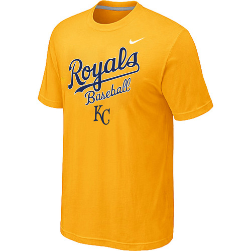 Nike MLB Kansas City Royals 2014 Home Practice T-Shirt - Yellow 