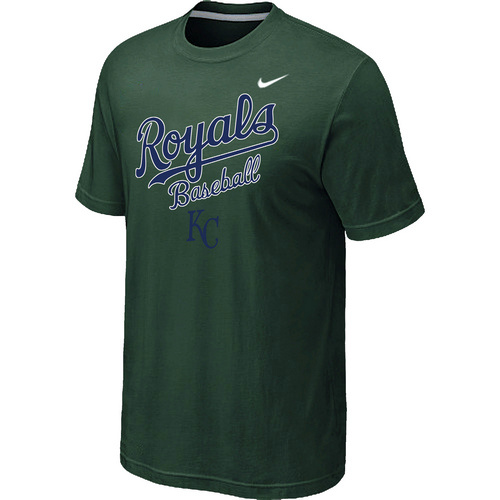 Nike MLB Kansas City Royals 2014 Home Practice T-Shirt - Dark Green 