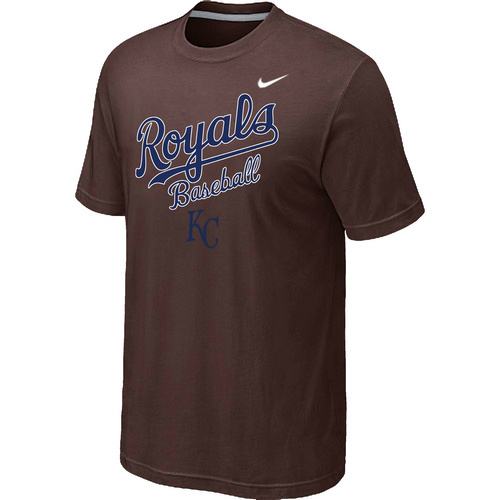 Nike MLB Kansas City Royals 2014 Home Practice T-Shirt - Brown 