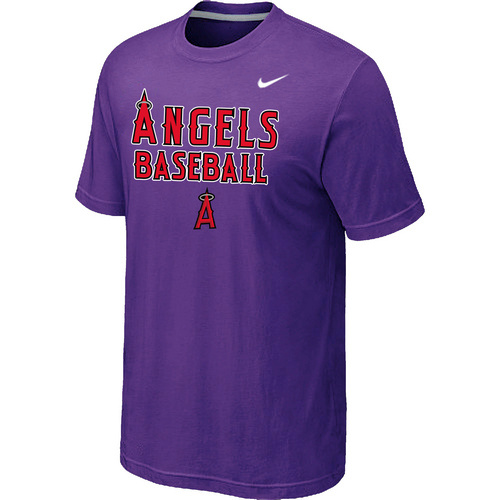 Nike MLB Los Angeles Angels 2014 Home Practice T-Shirt - Purple 
