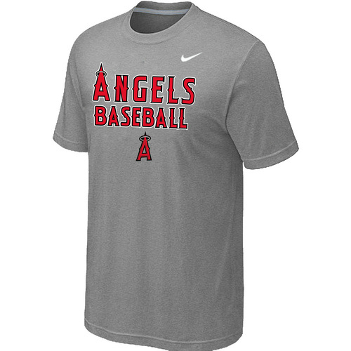 Nike MLB Los Angeles Angels 2014 Home Practice T-Shirt - Light Grey 
