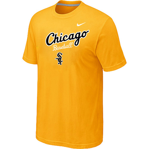 Nike MLB Chicago White Sox 2014 Home Practice T-Shirt - Yellow 