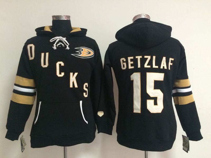 NHL Anaheim Ducks #15 Getzlaf Black Women Hoodie