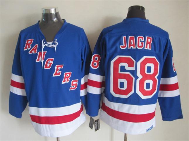 NHL New York Rangers #68 Jagr Blue Jersey