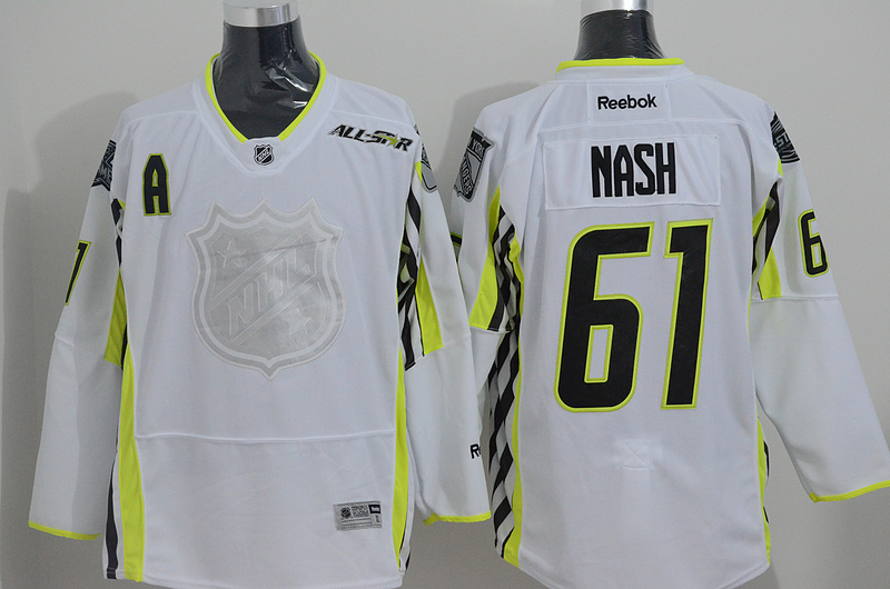 2015 NHL All Star Rangers #61 Nash White Jersey