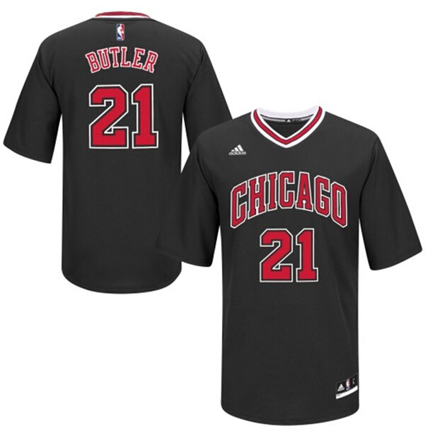 NBA Chicago Bulls #21 Butler Black Short-sleeve Jersey