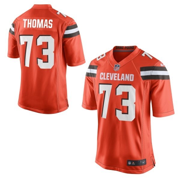 2015 NFL Cleveland Browns #73 Thomas Orange Jersey