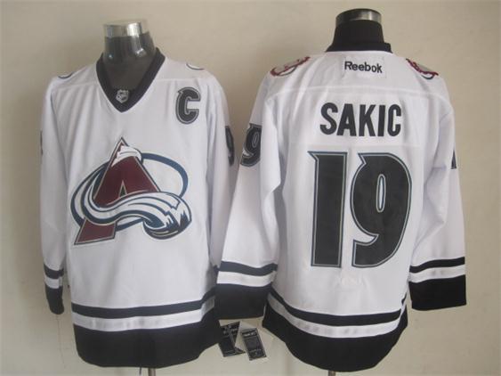 NHL Colorado Avalanche #19 Sakic White Jersey with C Patch