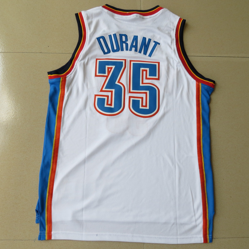 NBA Oklahoma City Thunder #35 Durant White Jersey