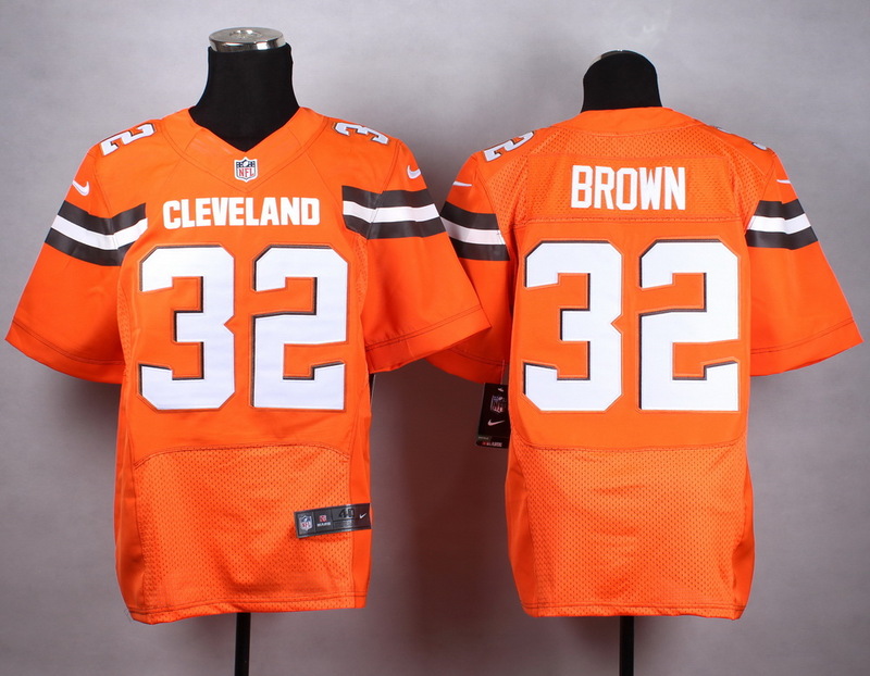 2015 NFL Cleveland Browns #32 Brown Orange Elite Jersey